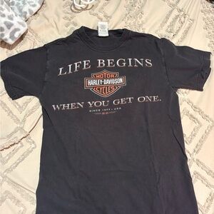 Harley-Davidson Black and Orange Graphic Tee